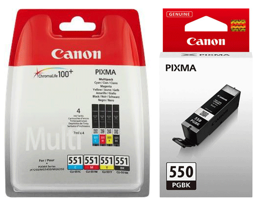 Canon Canon Pixma MG6300 Canon OE PGI-550PGBK + OE CLI-551BK/C/M/Y