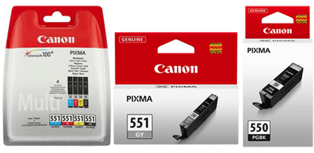 Canon PGI-550 / CLI-551 Canon OE PGI-550PGBK + OE CLI-551BK/C/M/Y/GY