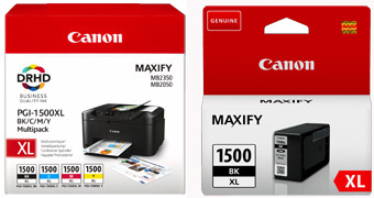 Canon Canon Original Cartridges Canon OE PGI-1500XLBK/C/M/Y+BK