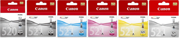 Canon Canon Pixma MP980 Canon OE PGI520BK + OE CLI521B/C/M/Y/G