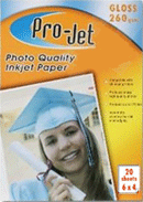 Photo Paper Pro Jet Photo Papers PJ-G260-64-20