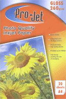 Photo Paper Pro Jet Photo Papers PJ-G260RC-20