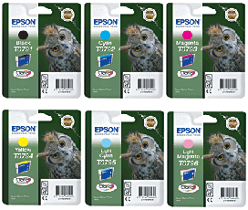 Epson Stylus Photo R1400 Original T0791 - T0796 COMPLETE SET