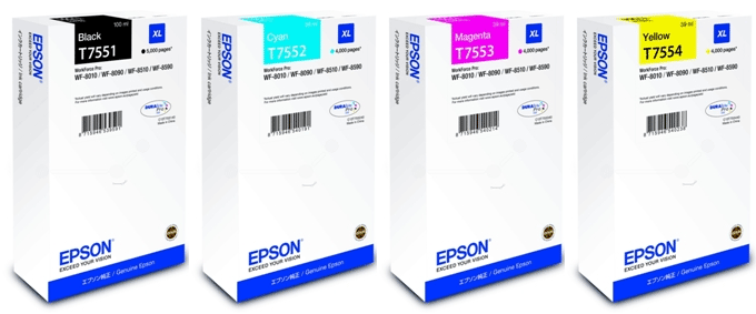 Epson WorkForcePro WF-8090D3TWC OE T7551-T7554 MULTIPACK