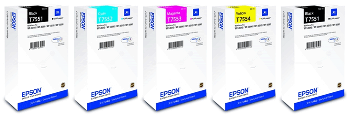 Epson WorkForcePro WF-8510DWF OE T7551-T7554 MULTIPACK + T7551