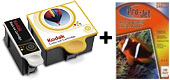 Kodak Kodak 10 Series Ink Cartridges BB-KD-10BK-G4/BB-KD-10COL-G4 +210gPaper6x4