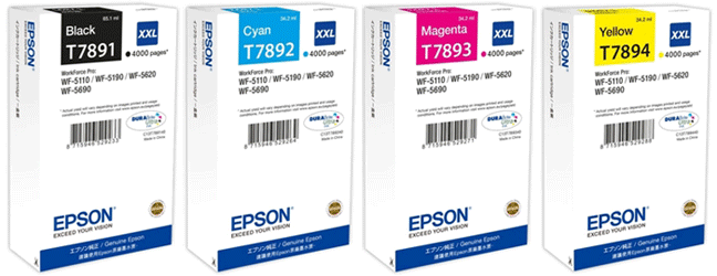 WF-5620DWF Epson Original T7891-T7894 Multipack